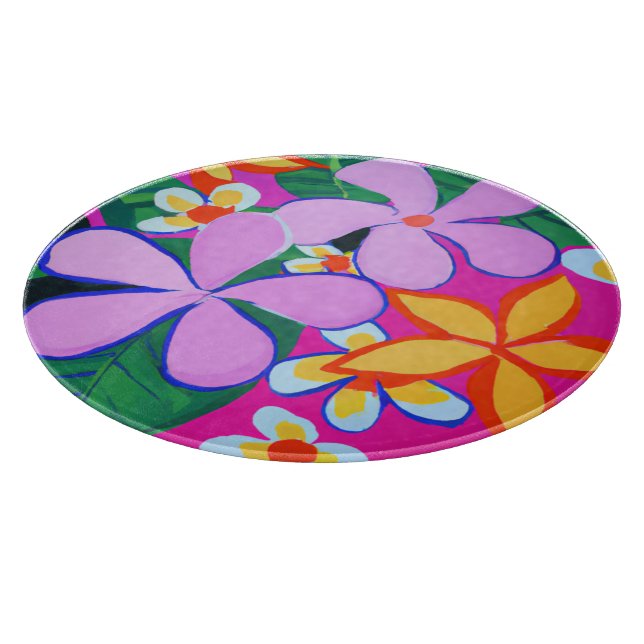 Planche À Découper Table de coupe ronde tropicale (Coin)