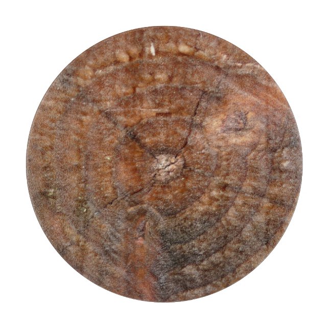 Planche À Découper Table ronde en bois coupée, cadeau de style nature (Devant)