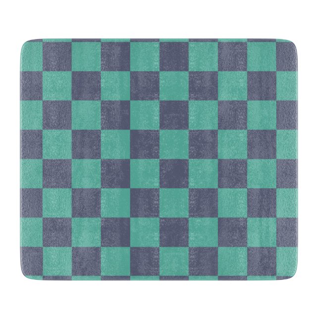 Planche À Découper Tableau de bord bleu et vert (Devant)
