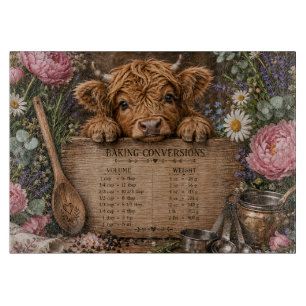 Planche À Découper Tableau de conversion de vache mignonne