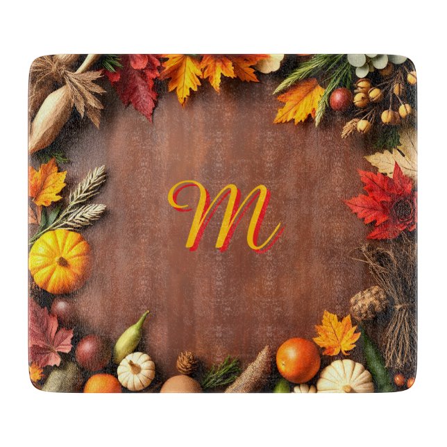Planche À Découper Tableau de coupe des célébrations d'automne (Devant)