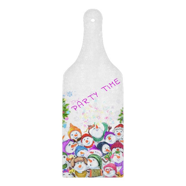 Planche À Découper Tableau de coupe des neiges de Noël (Devant)