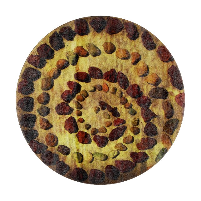 Planche À Découper Tableau de coupe du cercle de Earthy Rock (Devant)