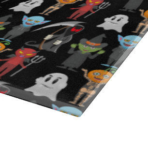 Planche À Découper Tableau de coupe en verre de la fête d'Halloween