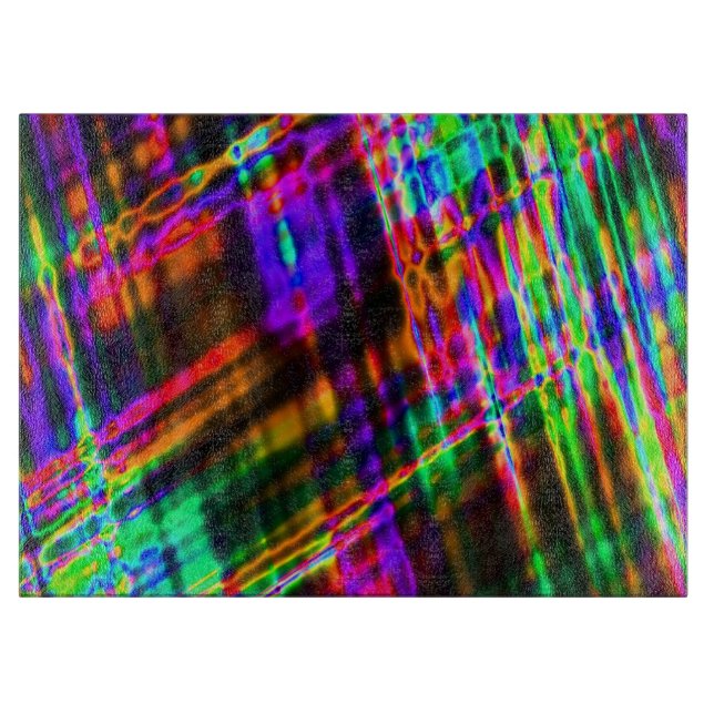 Planche À Découper Tableau de coupe en verre néon (Devant)