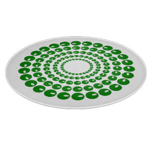 Planche À Découper Tableau de coupe - perles vertes en cercles