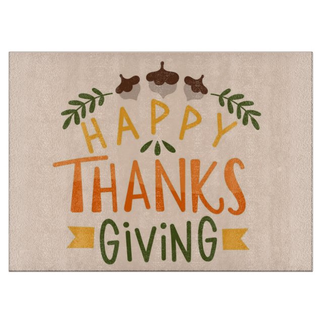 Planche À Découper Tableau de découpe bon thanksgiving (Devant)