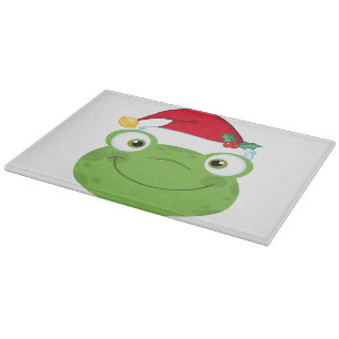 Planche À Découper Tableau de découpe de la grenouille de Noël