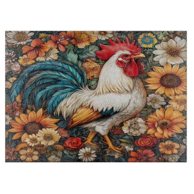 Planche À Découper Tableau de découpe du coq (Devant)