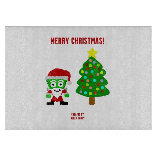 Planche À Découper Tableau de découpe FrankenFromage de Noël (Devant)