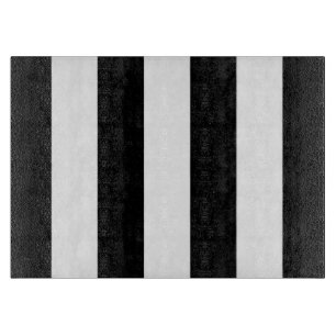 Planche À Découper Tableau de découpe Motif à rayures noir et blanc