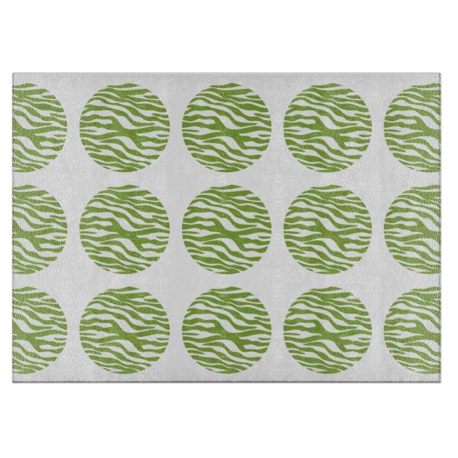 Planche À Découper Tableau de découpe Pois d'impression Zebra (Devant)