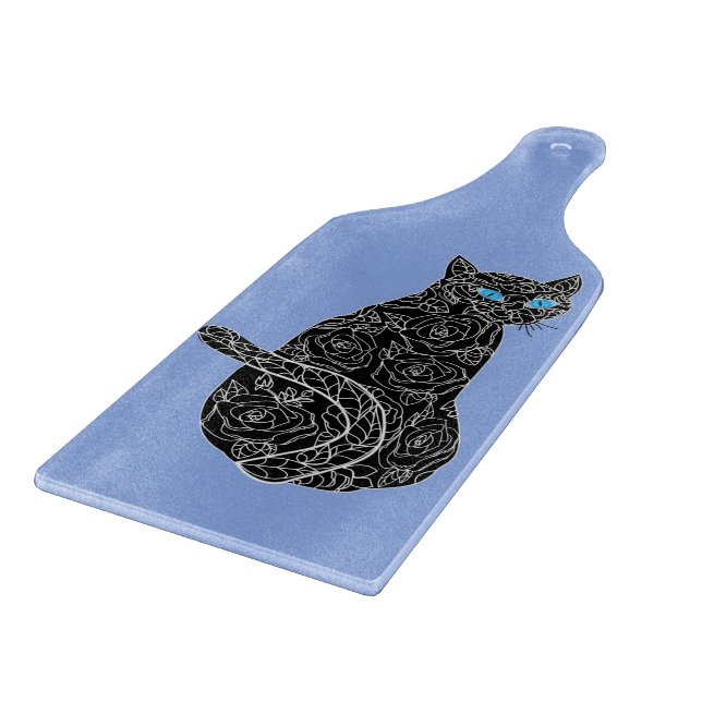 Planche À Découper Tableau de découpe rose de chats noirs - Choisir l (Coin)