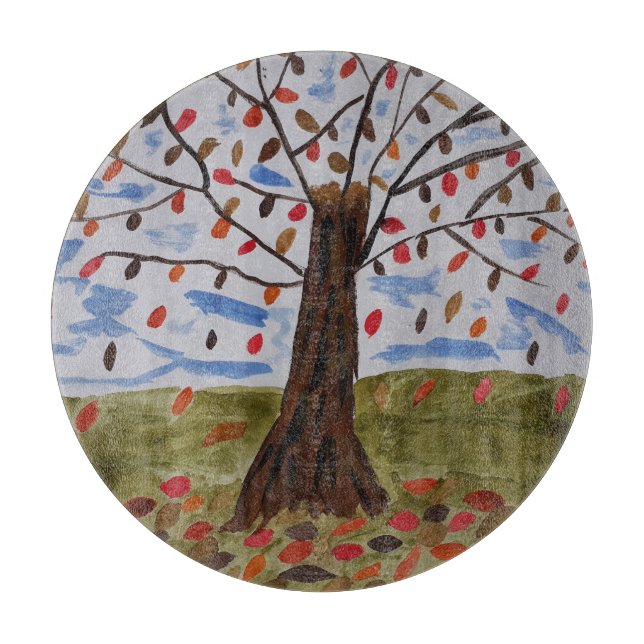 Planche À Découper Tableau de hachage de l'arbre d'automne (Devant)