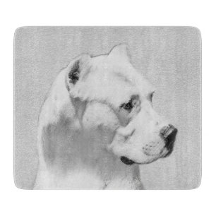 Planche À Découper Tableau Dogo Argentino - Art Chien original