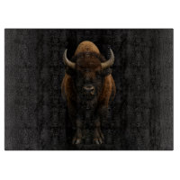 Tableau en verre Black 4 Luxe Bison d'Amérique