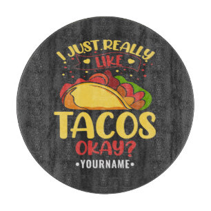 Planche À Découper Taco Funny Dit Que J'Aime Vraiment Les Tacos