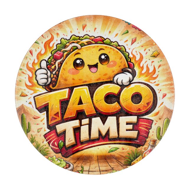 Planche À Découper Taco Time - Fiesta Fiasco - Foodie Fiends (Devant)