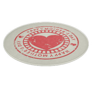 Planche À Découper Tampon en caoutchouc sale pour le jour de mère