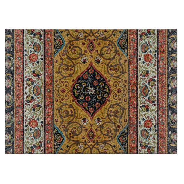 Planche À Découper Tapis Élegant Tapisserie Perse Antique Riche (Devant)