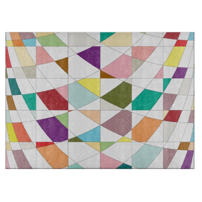 Planche À Découper Tapisserie aux couleurs Abstraites (Devant)