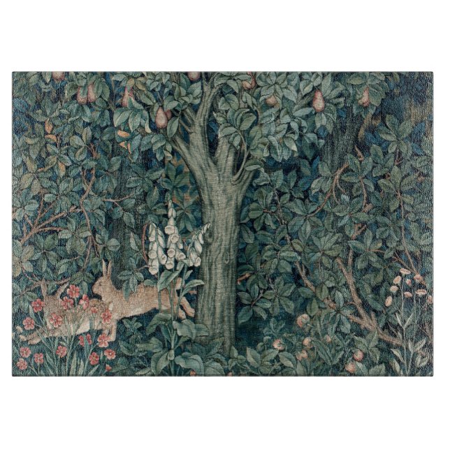 Planche À Découper Tapisserie de William Morris sur le thème des lapi (Devant)