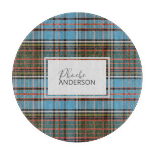 Planche À Découper Tartan Clan Anderson Carreaux Personnalisé