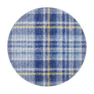 Planche À Découper Tartan jaune bleu : Plaid tendance