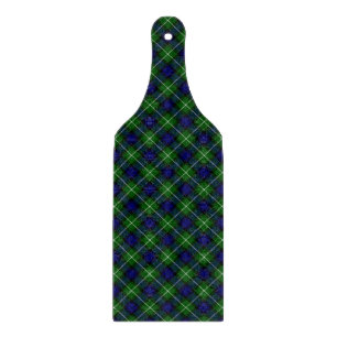 Planche À Découper Tartan Lamont bleu vert carreau