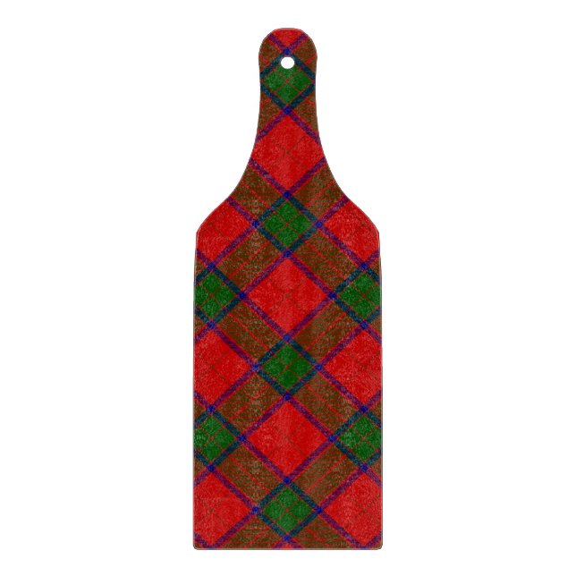 Planche À Découper tartan Robertson rouge vert carreau (Devant)