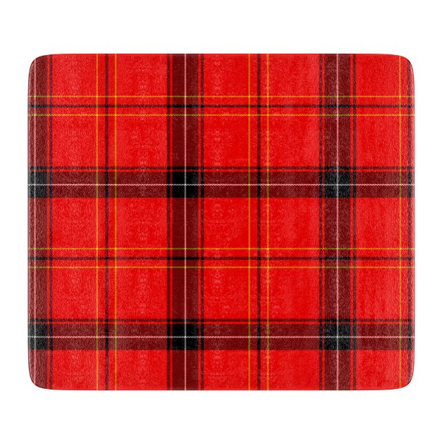 Planche À Découper Tartan rouge écossais (Devant)