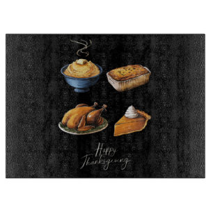 Planche À Découper Tarte à la citrouille de Thanksgiving automnal rét