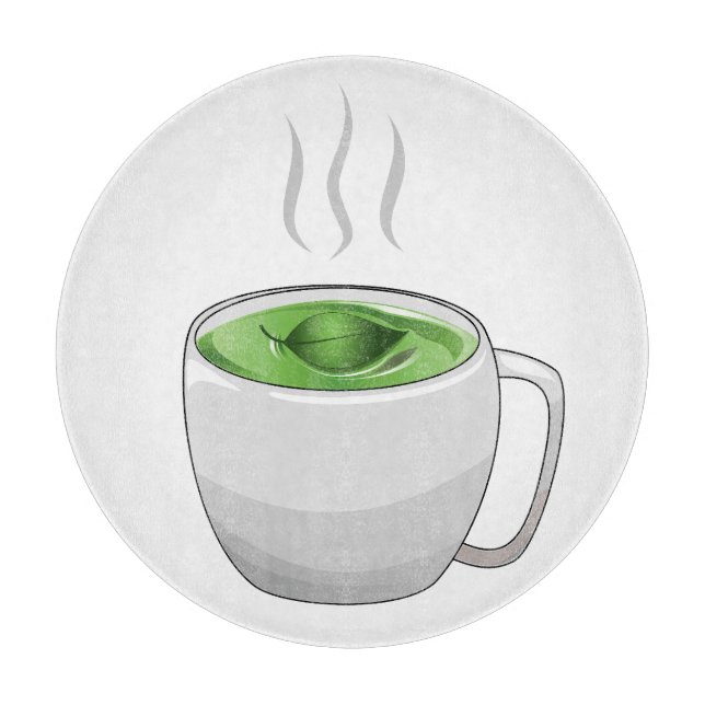 Planche À Découper Tasse de thé vert (Devant)