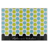 Teal et pois de vert de chaux personnalisé