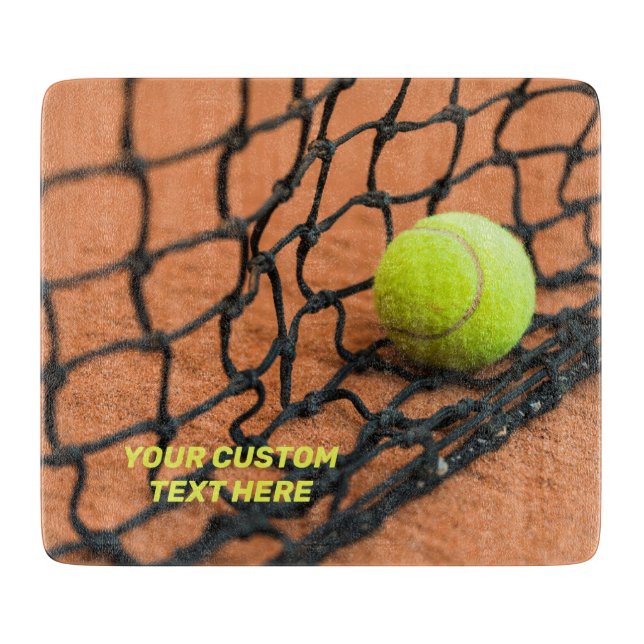 Planche À Découper Tennis de texte personnalisé (Devant)