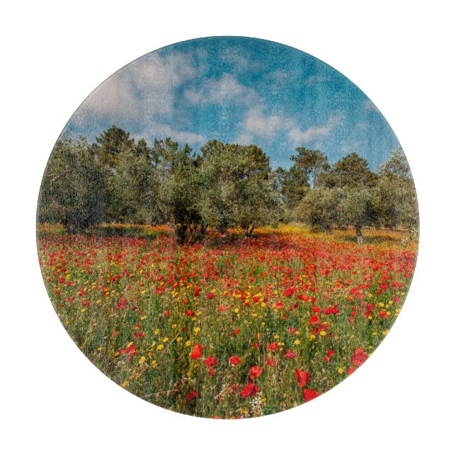 Planche À Découper terrain fleuri et arboré (Devant)