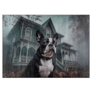 Planche À Découper Terror Halloween Terrier de Boston