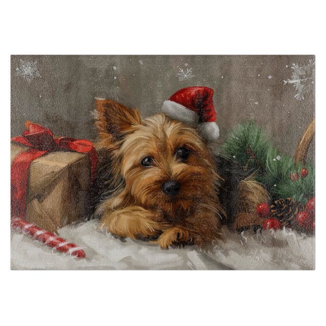 Planche À Découper Tervier Australien Fête de Noël Festive (Devant)