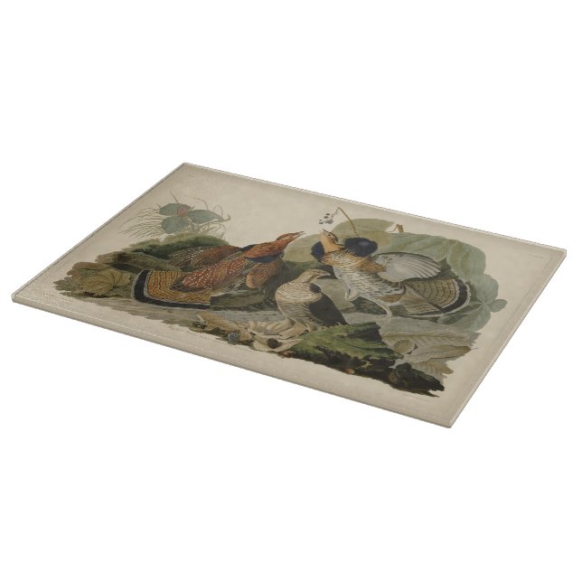 Planche À Découper Tétras rouillé vintage Audubon (Coin)
