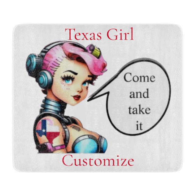 Planche À Découper Texas Girl Thunder_Cove (Devant)