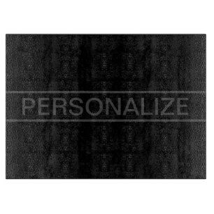 Planche À Découper Texte personnalisable   Noir Moderne Gras & Gris F
