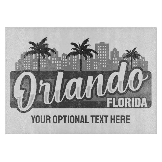 Planche À Découper Texte personnalisé Orlando Floride (Devant)