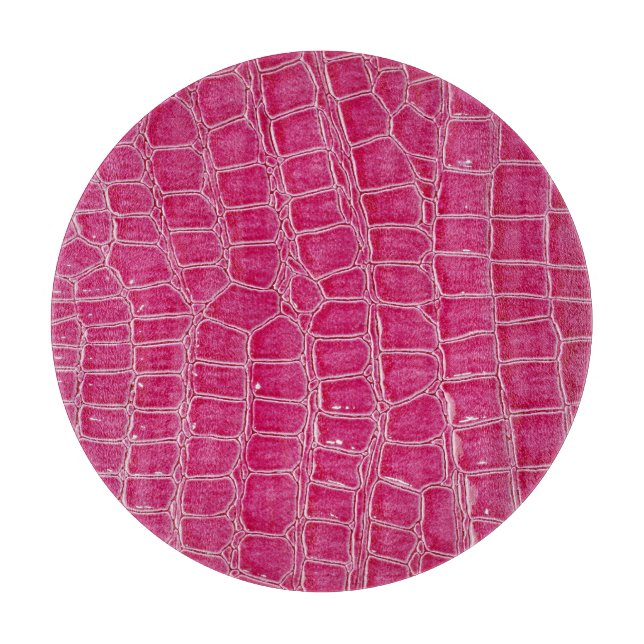 Planche À Découper Texture à motif d'alligator rose (Devant)