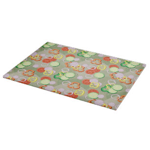 Planche À Découper Texture avec des tranches de légumes