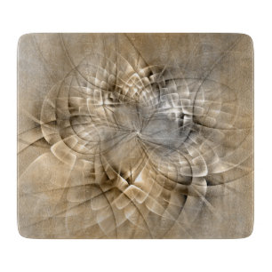 Planche À Découper Texture d'art fractal moderne aux tons de terre ab