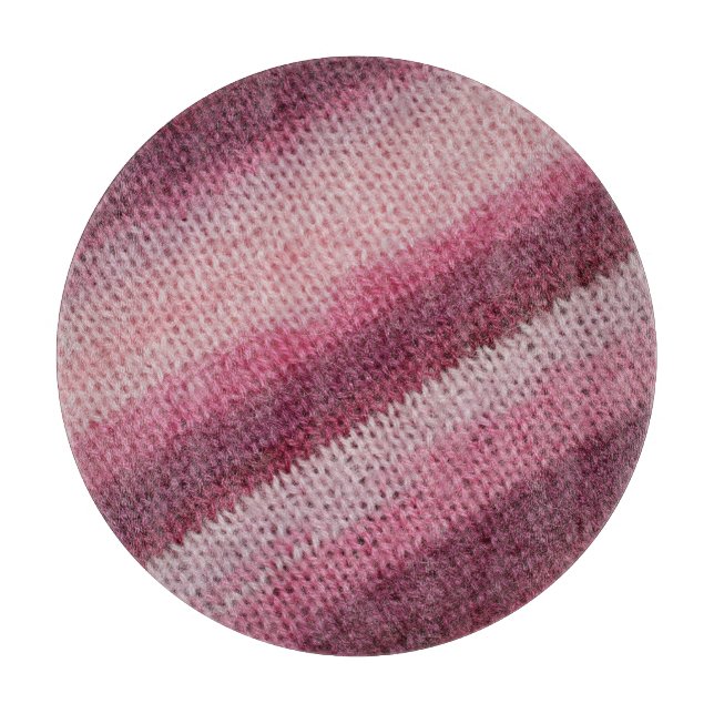Planche À Découper Texture de tissu en nappe, abstrait violet-rose. (Devant)