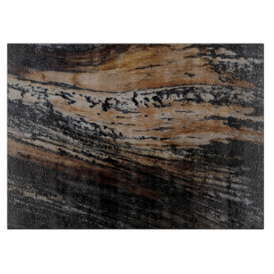 Planche À Découper Texture d'écorce d'arbre brûlé
