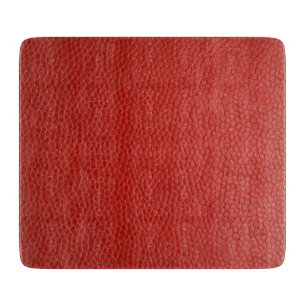 Planche À Découper Texture en cuir rouge
