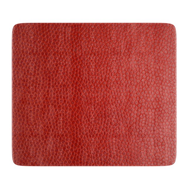 Planche À Découper Texture en cuir rouge (Devant)