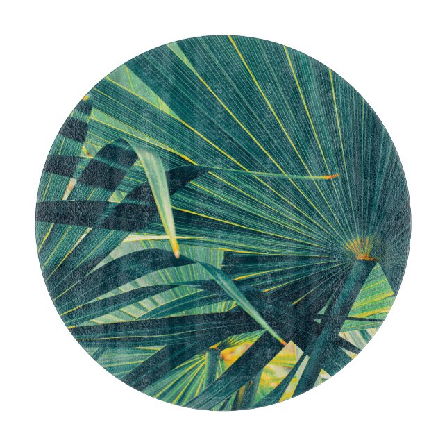 Planche À Découper Texture tonique à feuille de palme striée (Devant)